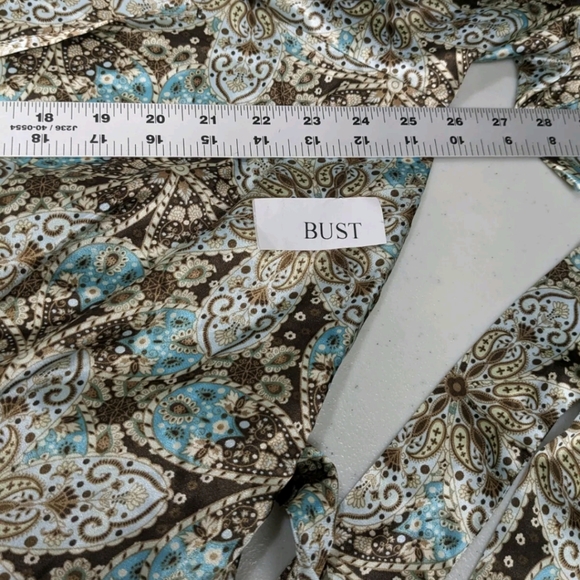 Adonna Satin Robe Printed Kimono XL - Picture 8 of 8